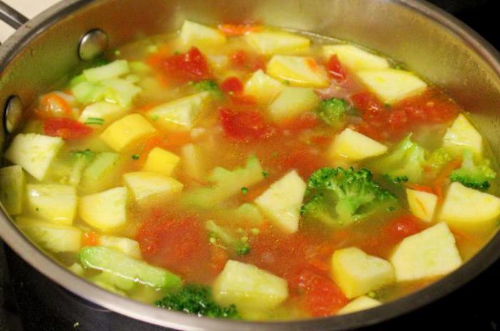 овощной суп с кабачками и цветной капустой 