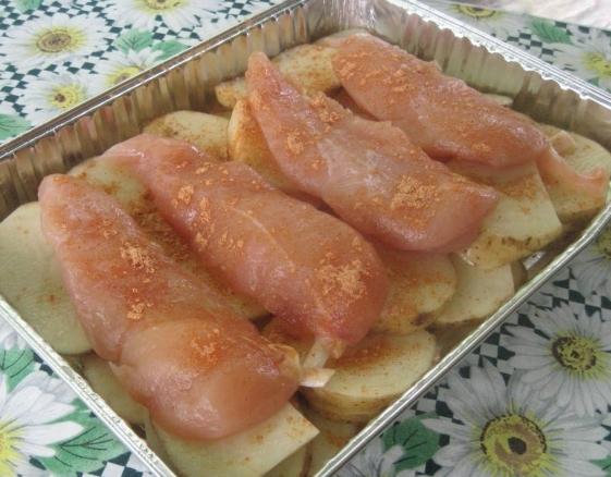 рецепт картошки с куриным филе