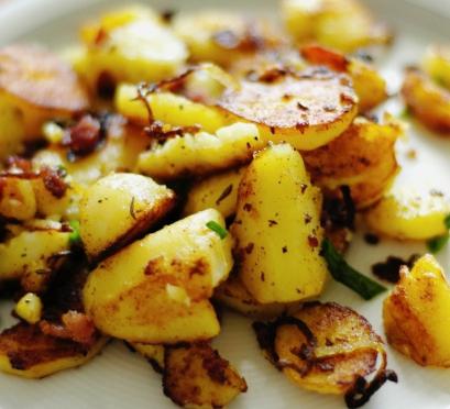 картошка со шкварками рецепт