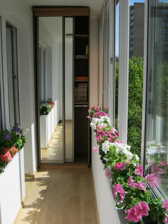 Дизайн узкого балкона