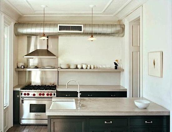 кухня с вентиляционным коробом дизайн 