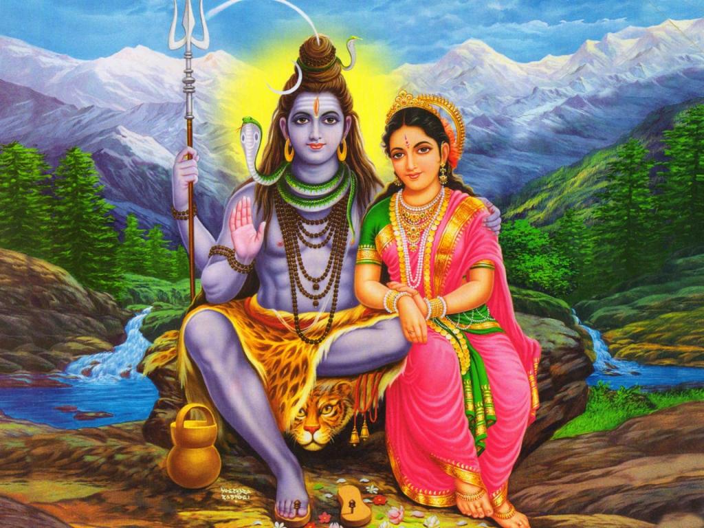 Шива с супругой Парвати