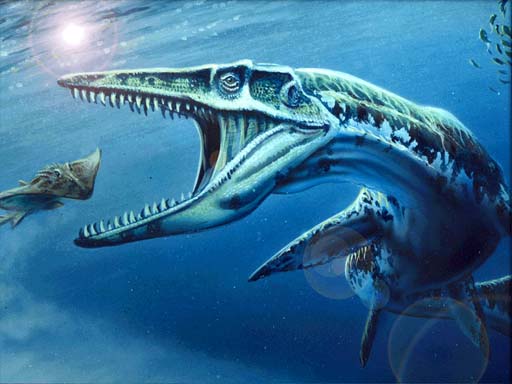 мозазавр в воде
