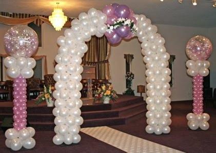 оформление свадебного зала воздушными шарами