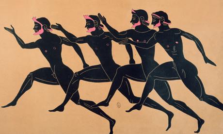 The Ancient Olympic Games In Cartoon Style