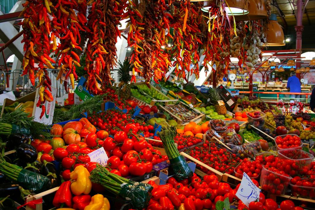 Фермерские овощи на рынке