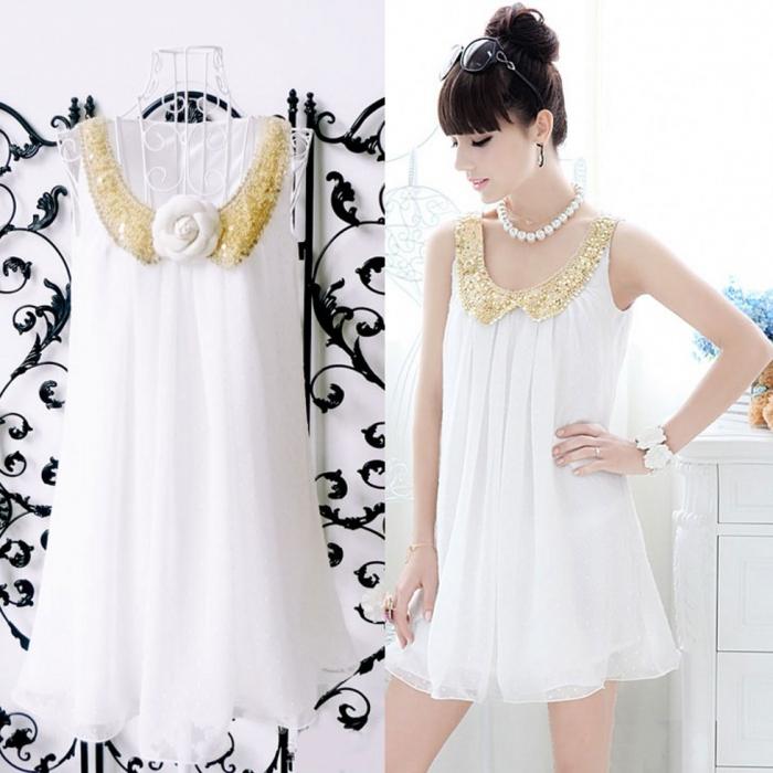 летние белые платья