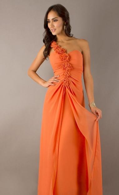 оранжевое платье фото