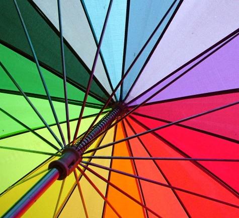 складной зонт радуга