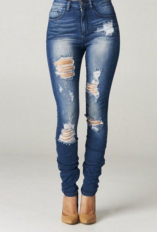 как сделать рваные джинсы