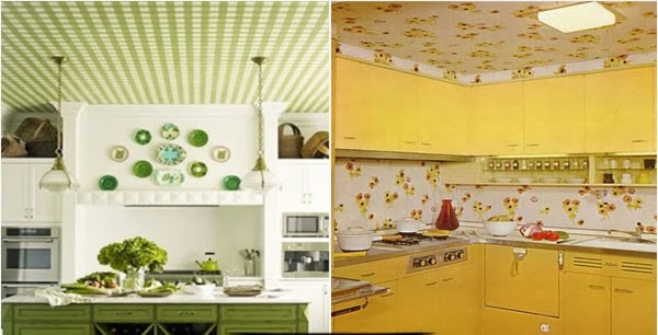 Обои для потолка на кухне: идеи дизайна, обзор с фото