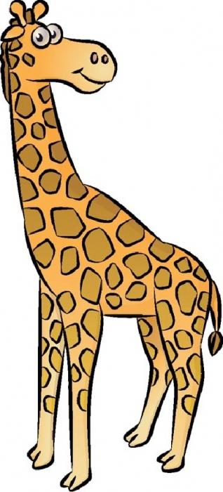 Цветной мультипликационный жираф