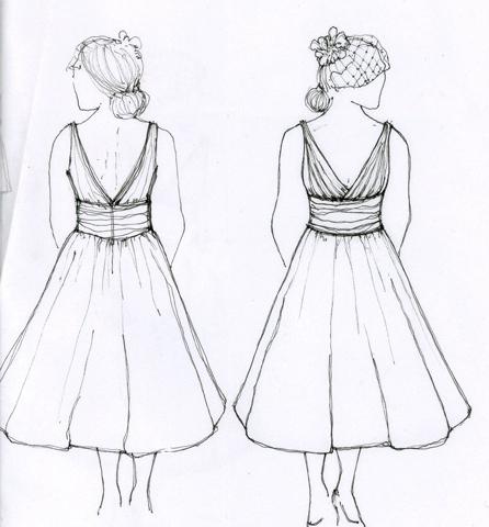 как нарисовать платье