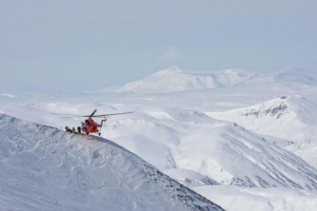 Heli skiing