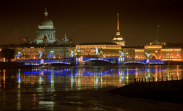 дворцовый мост в санкт петербурге ночная подсветка
