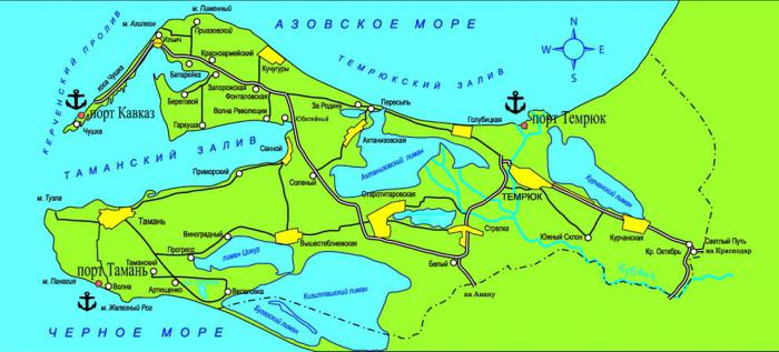 Карта Голубицкая Азовское море