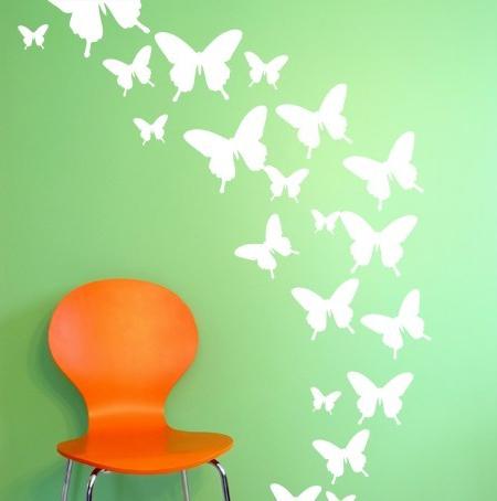 трафареты бабочек на стену фото