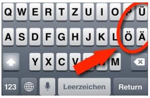 немецкие буквы с точками сверху на клавиатуре 