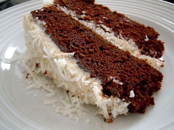 шоколадно кокосовый торт 