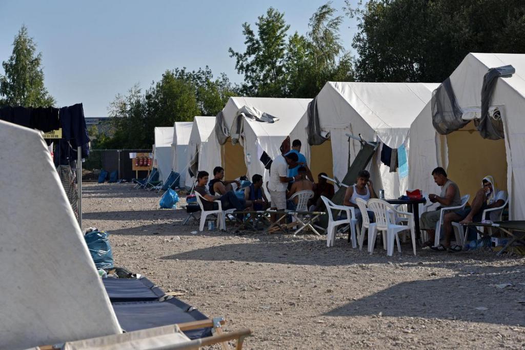 Лагерь беженцев в Германии.