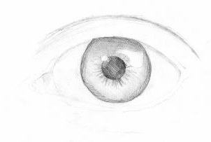 как нарисовать глаза карандашом растушевка