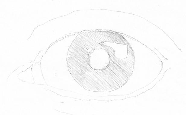 как нарисовать глаза карандашом радужная оболочка