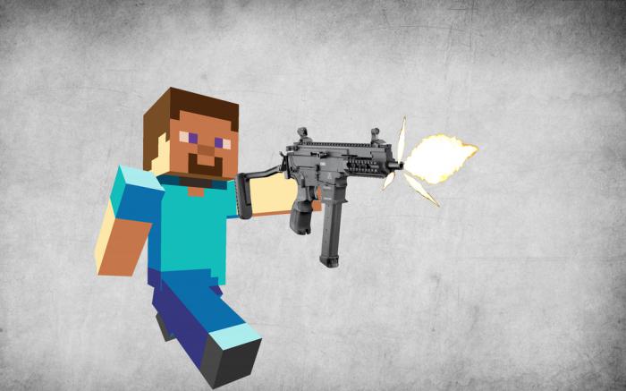игры майнкрафт война с оружием
