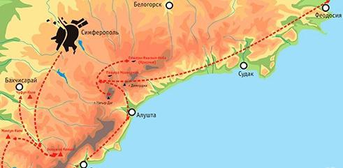 Мраморная пещера в Крыму карта