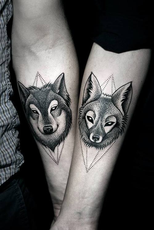 Татуировки для влюбленных пар со смыслом. Совместные татуировки. Татуировки животных. Парные тату
