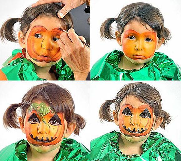 как раскрасить лицо на хэллоуин 