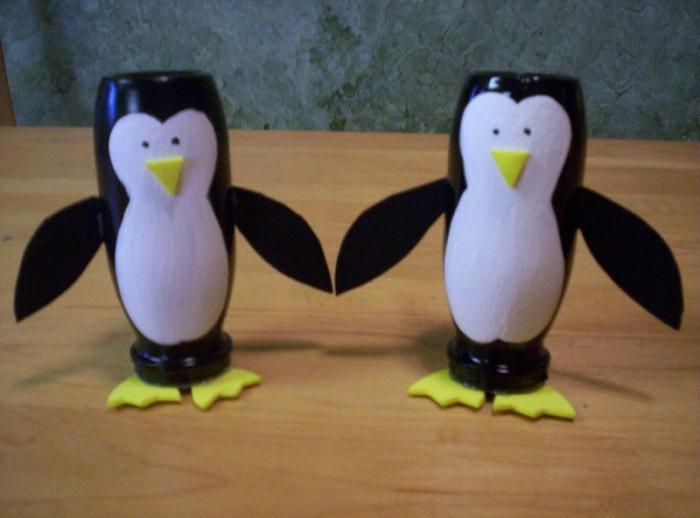 пингвин из пластиковой бутылки