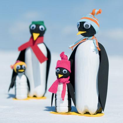 как сделать пингвина из пластиковой бутылки