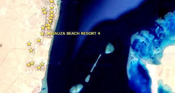  hauza beach resort на карте