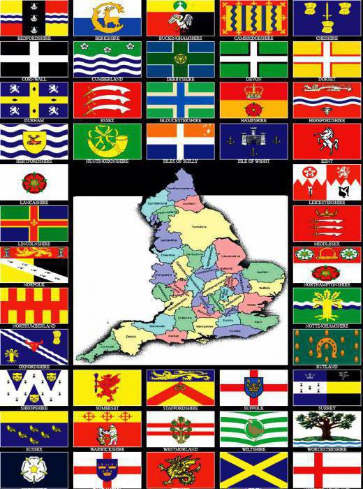 флаги графств англии