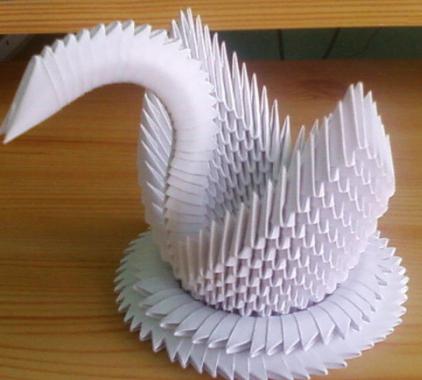 как сделать оригами лебедя