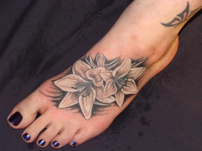 татуировки на ступне