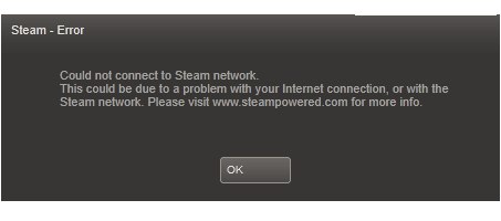 не удалось подключится к сети steam