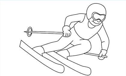 рисуем лыжника 