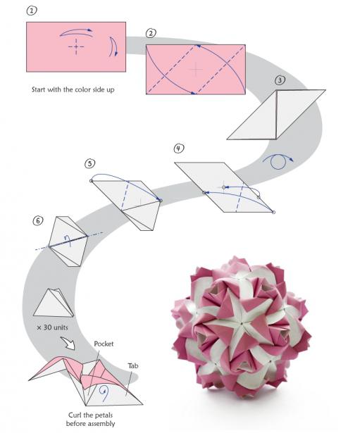 оригами из бумаги схемы роза