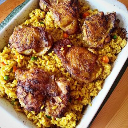 рецепт запеченной курицы с рисом в духовке