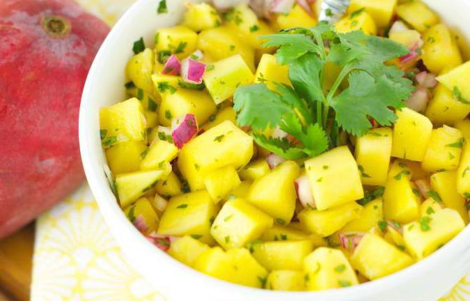 рецепты салатов с манго 