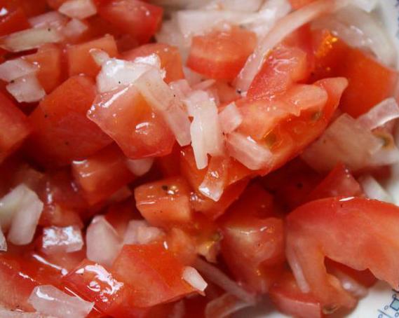 рецепт салат помидоры с луком 