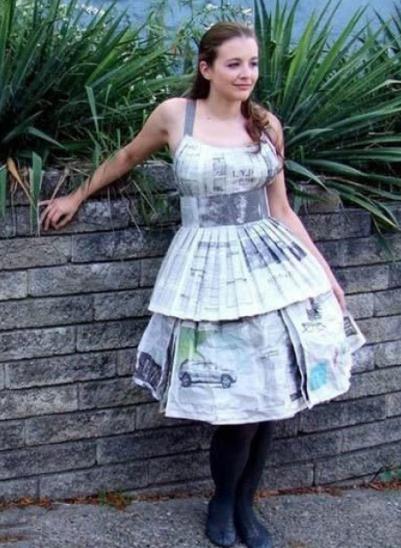 Необычные платья из подручных материалов