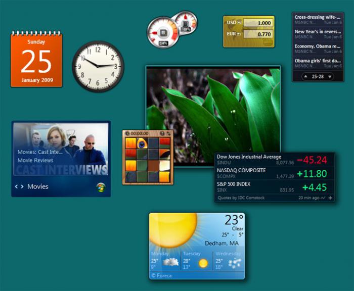 Гаджеты для Windows 7 - как установить 