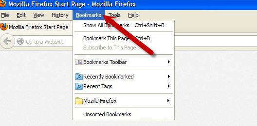 mozilla firefox где закладки