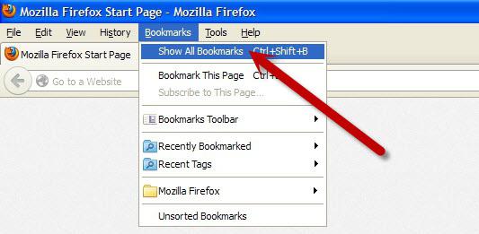 как сохранить закладки mozilla firefox