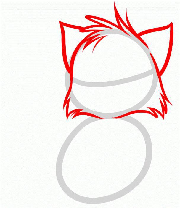 как нарисовать кошку аниме карандашом поэтапно