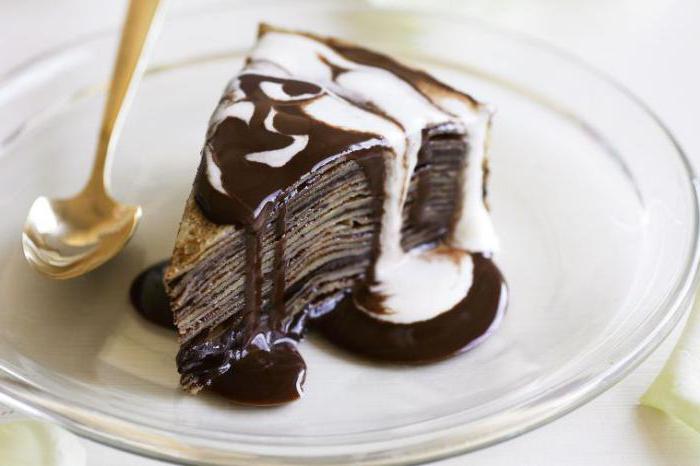 шоколадный блинный торт рецепт