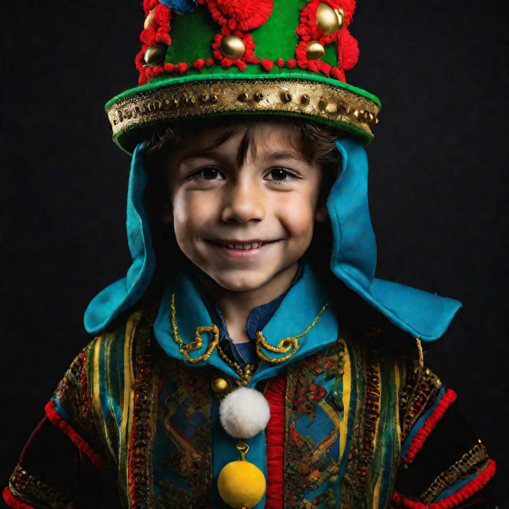 Портрет мальчика в костюме Петрушки