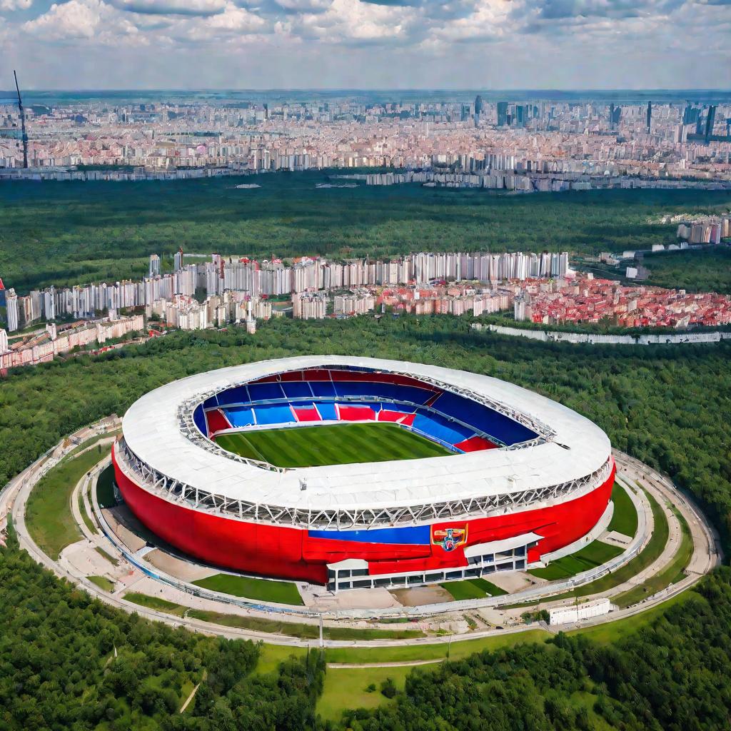 стадион ЦСКА сверху летом
